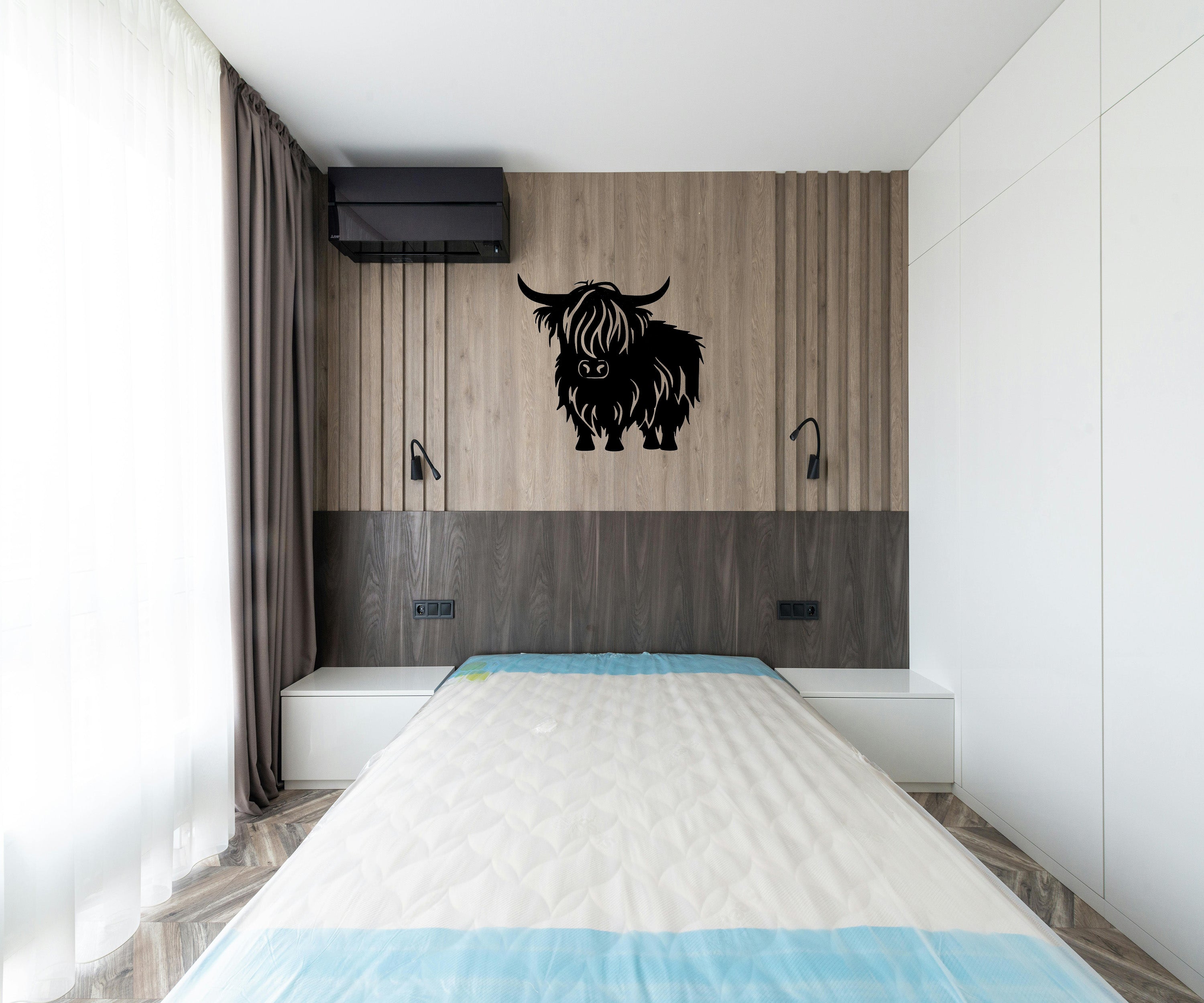 Highland Cow Powder Coated 17x16 Home Accent Metal Artwork – Bonnie