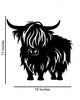 Highland Cow Powder Coated 17x16 Home Accent Metal Artwork – Bonnie