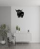 Highland Cow Powder Coated 17x16 Home Accent Metal Artwork – Bonnie