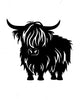 Highland Cow Powder Coated 17x16 Home Accent Metal Artwork – Bonnie