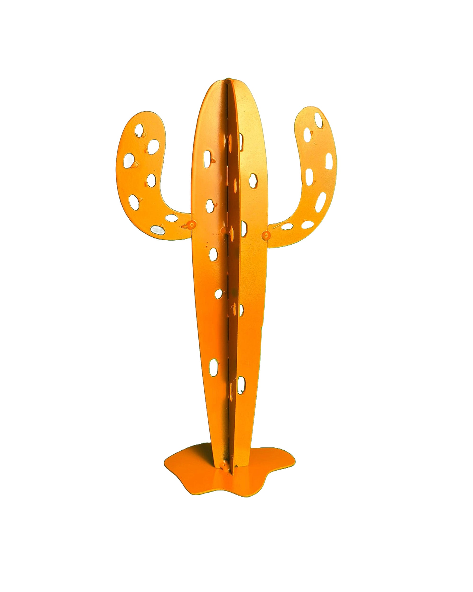 The Iron Bloom – 10.75" Artisan Steel Cactus Ornament Handcrafted Desert Indoor Plant Art