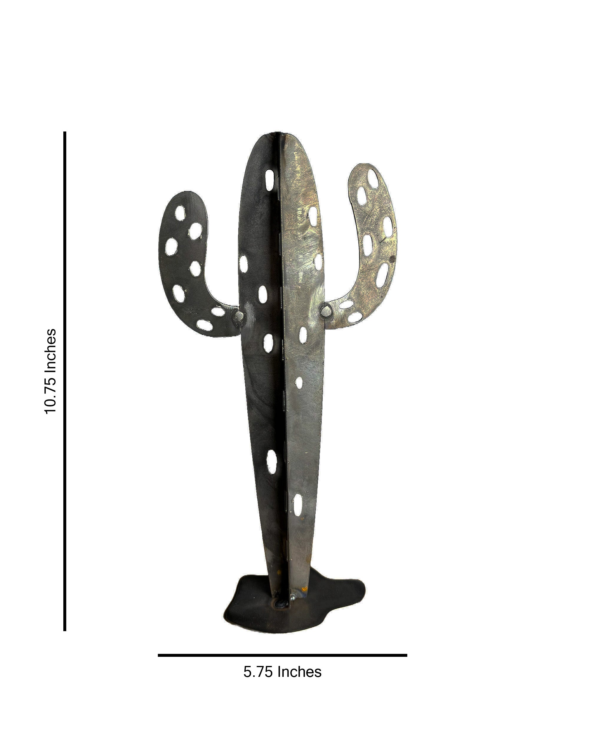The Iron Bloom – 10.75" Artisan Steel Cactus Ornament Handcrafted Desert Indoor Plant Art