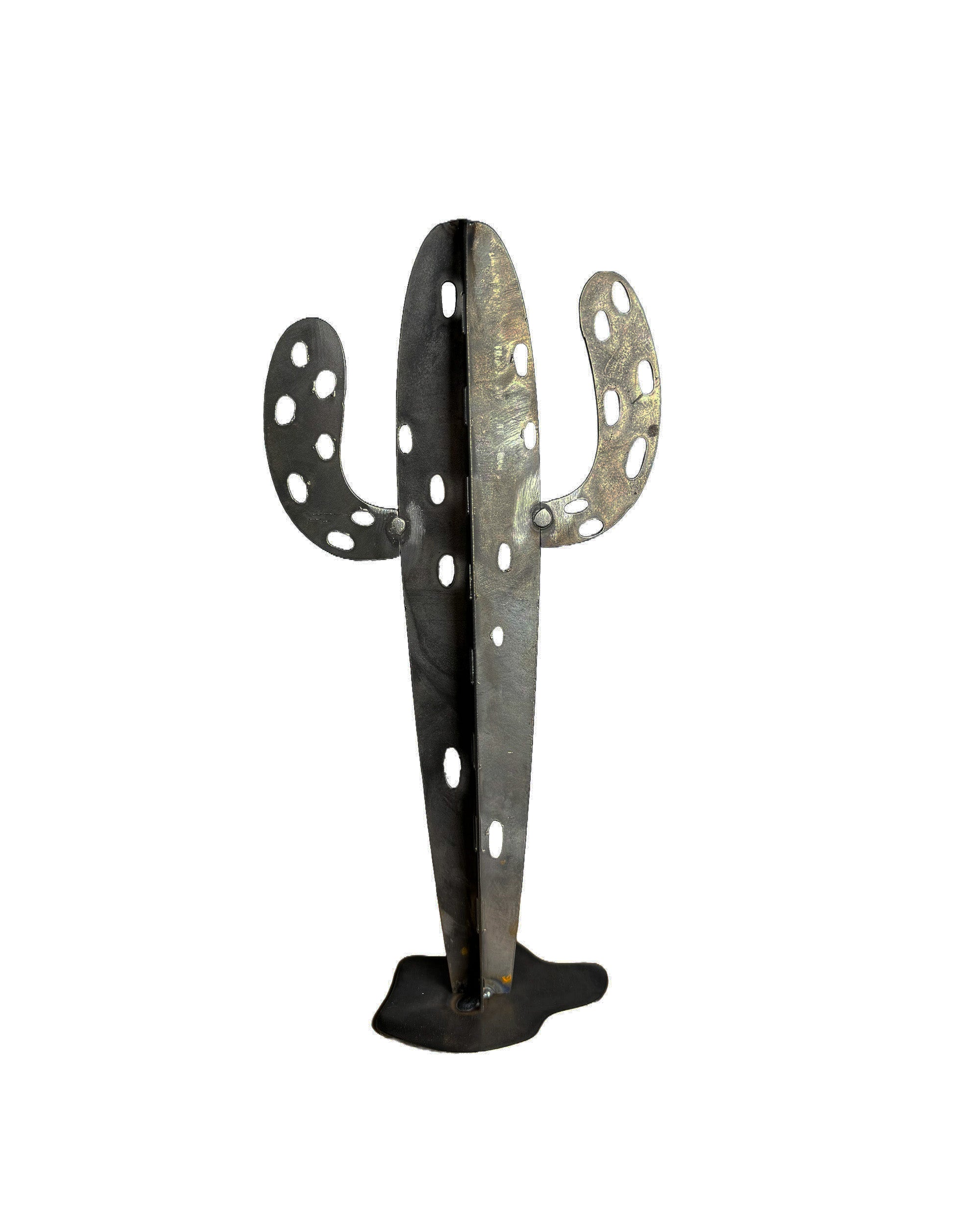 The Iron Bloom – 10.75" Artisan Steel Cactus Ornament Handcrafted Desert Indoor Plant Art